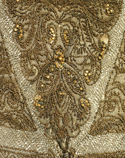 Evening dress, Bergdorf Goodman (American, founded 1899), silk, cotton, glass, metallic thread, American
