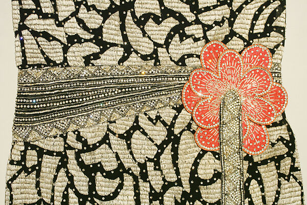 Evening dress, silk, French