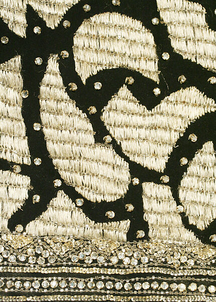 Evening dress, silk, French