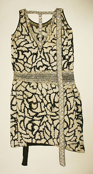 Evening dress, silk, French