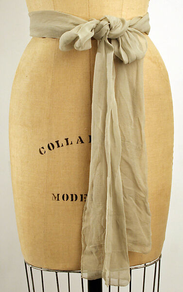 Evening dress, silk, probably French