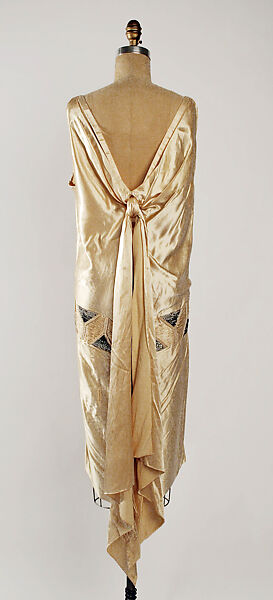 Evening dress, Attributed to House of Vionnet (French, active 1912–14; 1918–39), silk, metal, glass, French