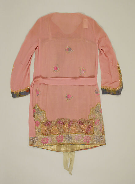 Dress, Beer (French, ca. 1890–1928), silk, metallic thread, beading, French