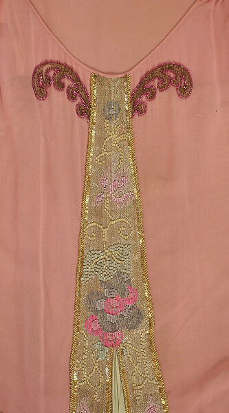 Dress, Beer (French, ca. 1890–1928), silk, metallic thread, beading, French