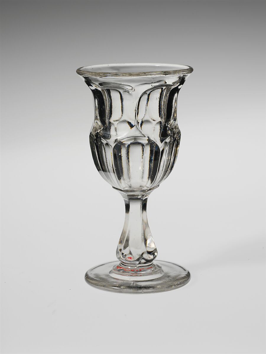 Wine Glass, Pressed glass, American 