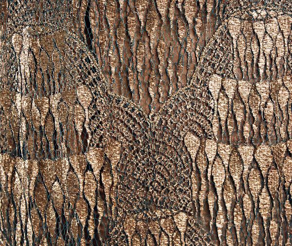 Dress, cotton, gold, glass, Italian