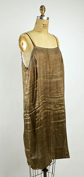 Dress, cotton, gold, glass, Italian