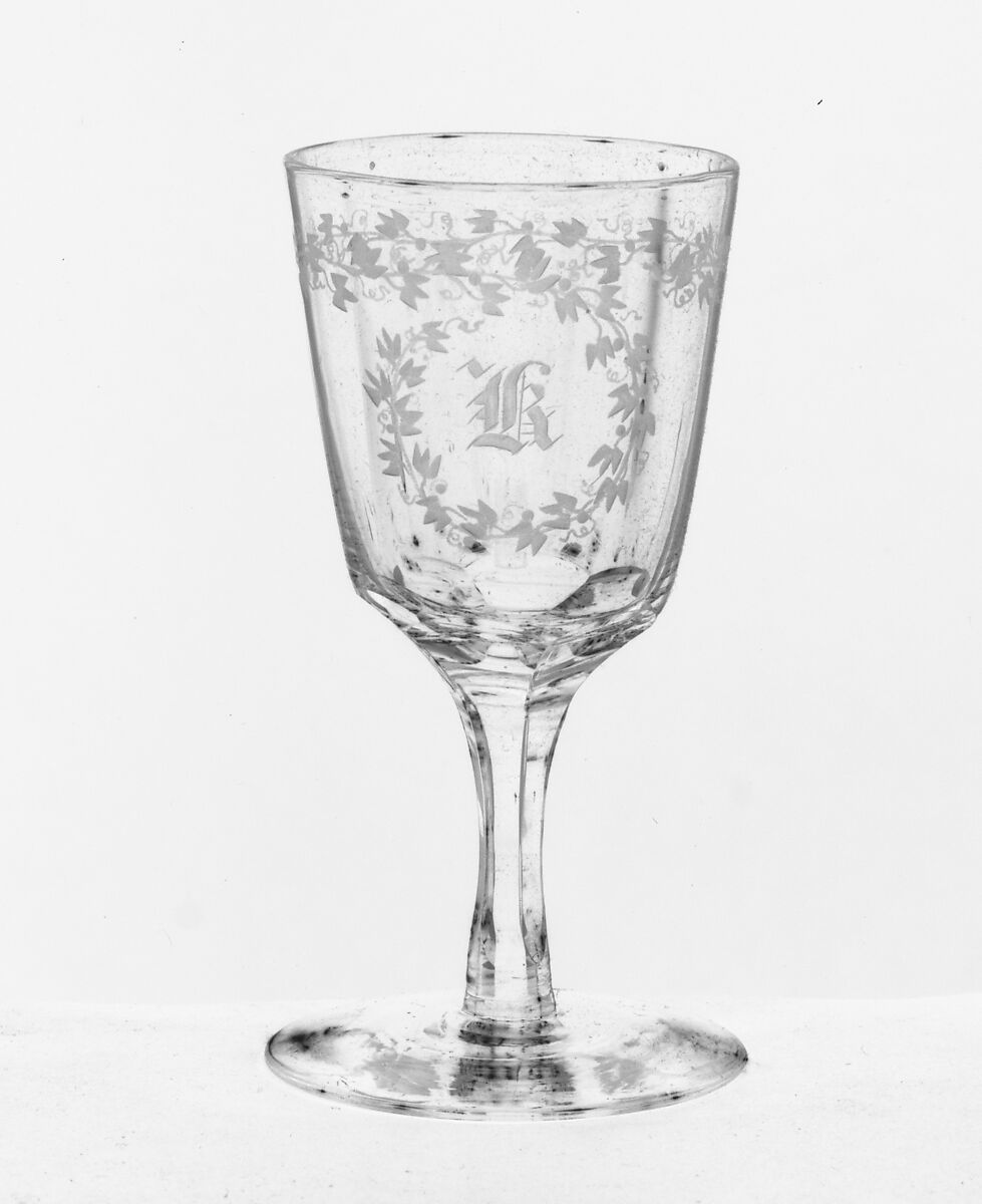 Wine Goblet, Boston &amp; Sandwich Glass Company (American, 1825–1888, Sandwich, Massachusetts), Blown glass, American 