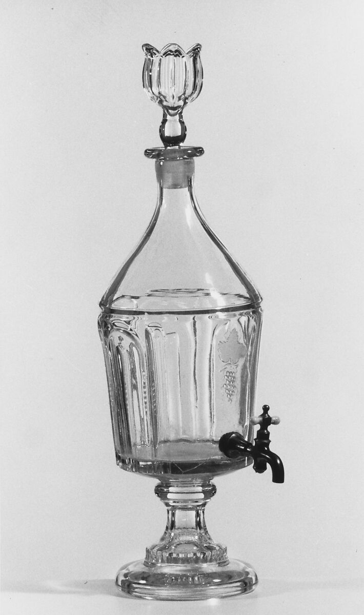 Wine urn, Probably Boston &amp; Sandwich Glass Company (American, 1825–1888, Sandwich, Massachusetts), Pressed glass, American