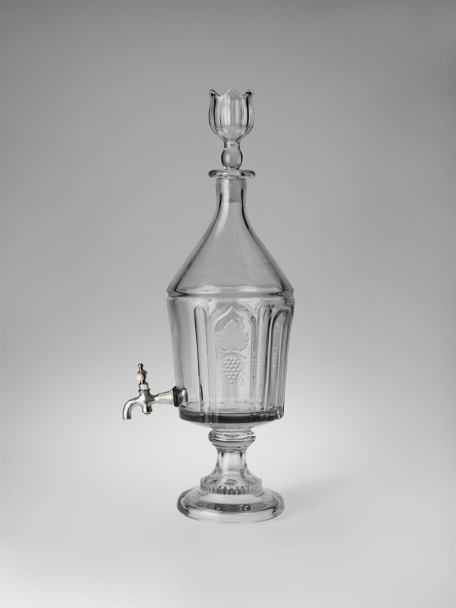 Wine urn, Probably Boston &amp; Sandwich Glass Company (American, 1825–1888, Sandwich, Massachusetts), Pressed glass, American 
