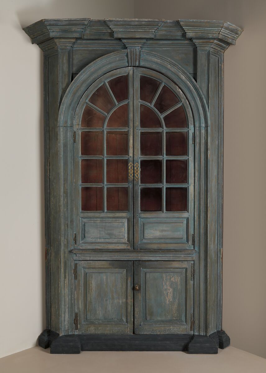 Corner cupboard from a House in Lancaster County, Pennsylvania, Painted wood, American 